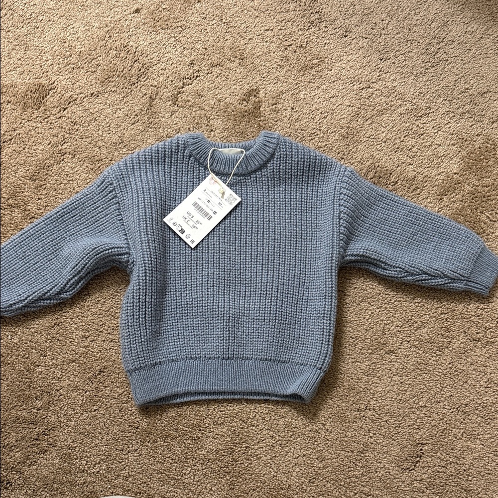 ZARA BOY KIDS Cozy Blue Knit Sweater
